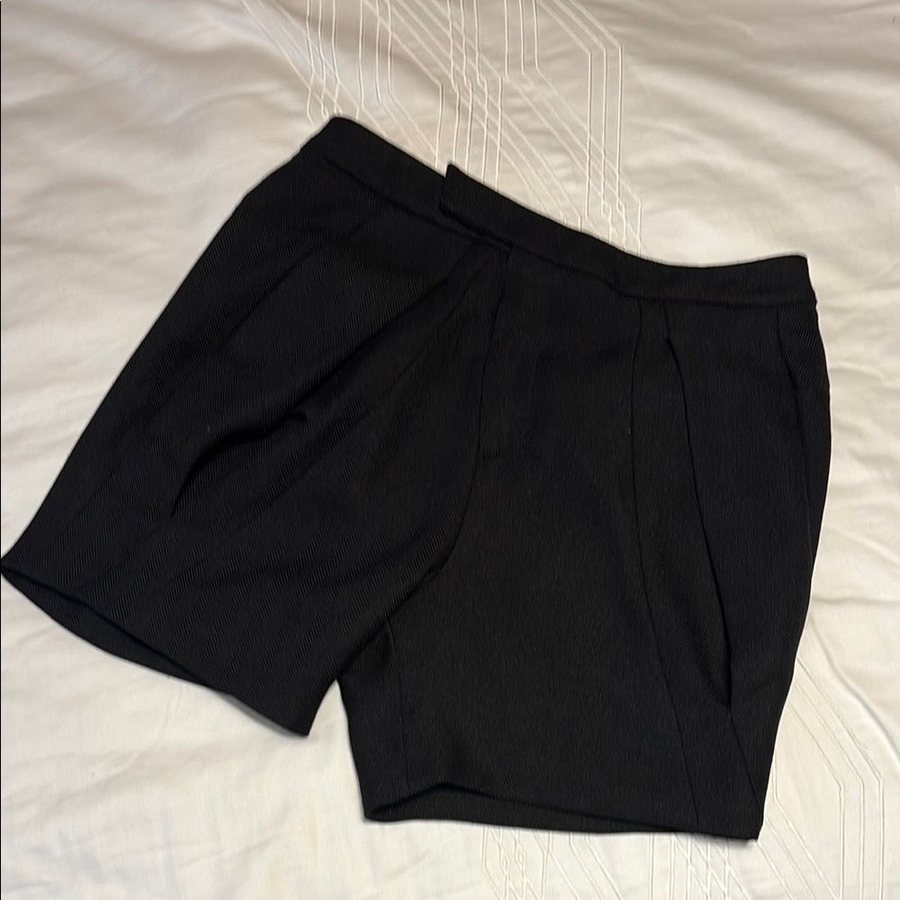 Zero + Maria Cornejo High Waist Black Shorts